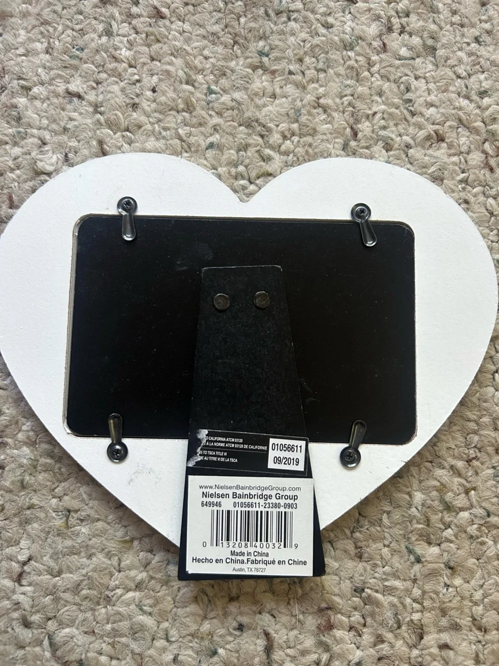 Rustic White Heart Photo Frame - Be Kind Wall Decor